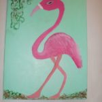 Flamingo Walk Canvas Size 24x18