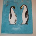 Penguin Family! Canvas Size (16x20)